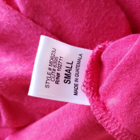 Gibson Red Dress Side Ruching Flattering Modal - Picture 6 of 7